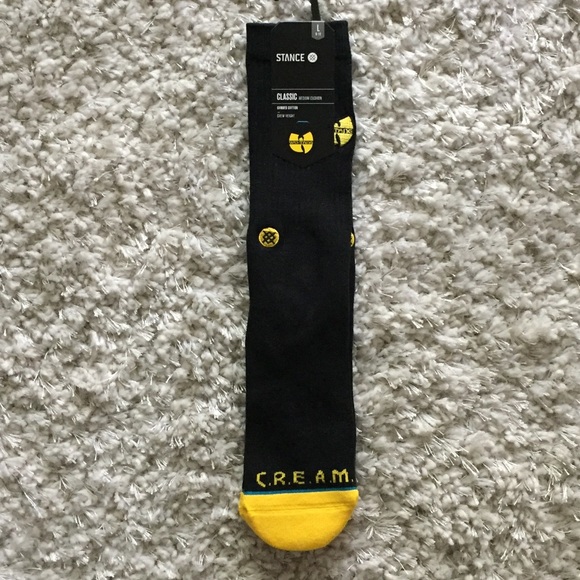 Stance Combed Cotton Wu Tang Patch Crew Socks L - Picture 2 of 6